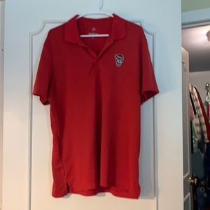 Red NC state collared shirt